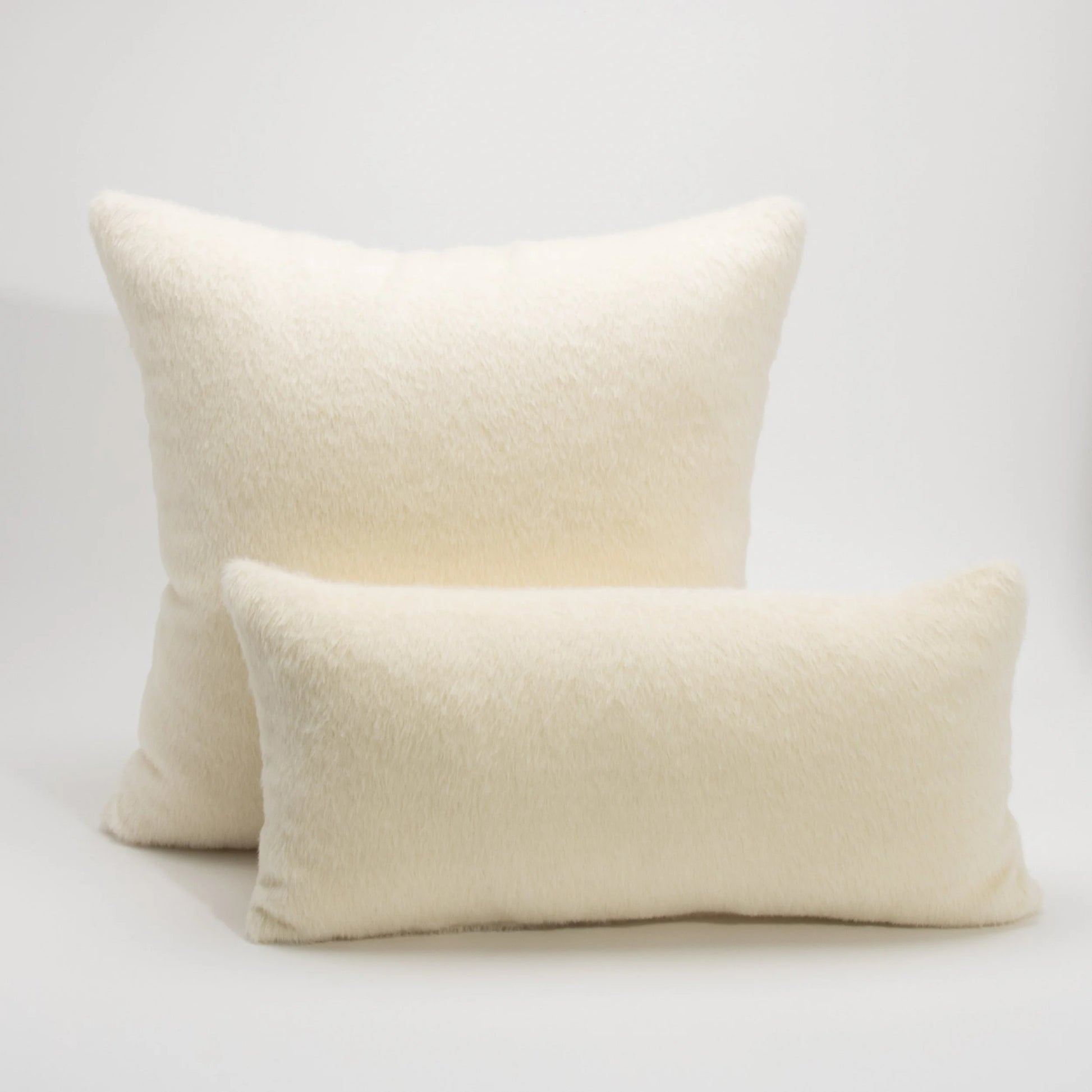 Cream Alpaca Kidney Pillow By MOGUL