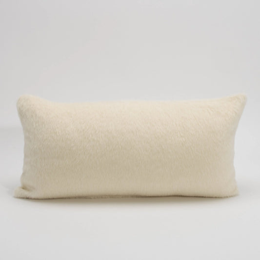 Cream Alpaca Kidney Pillow By MOGUL