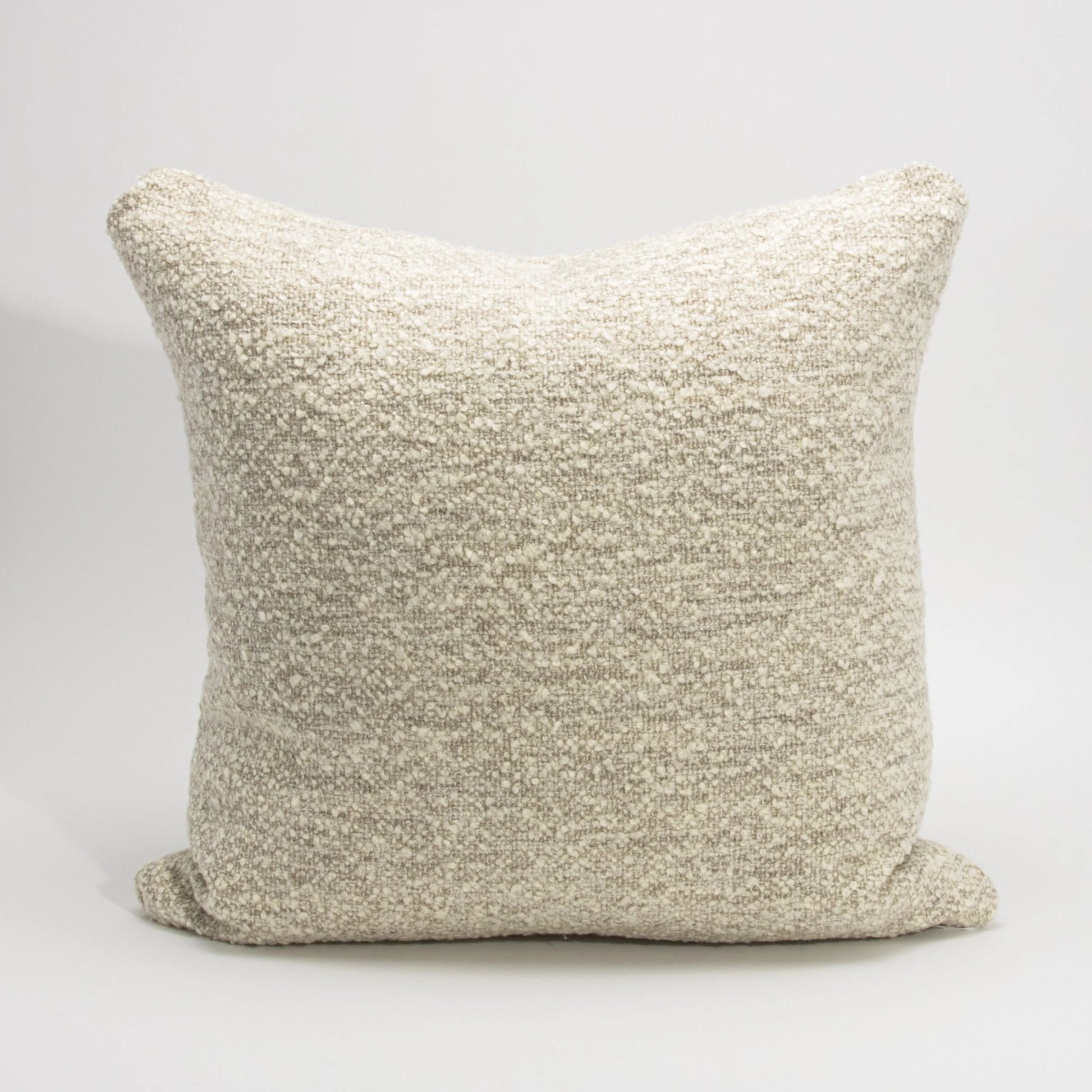 Cream-Grey Textured Pillow By MOGUL