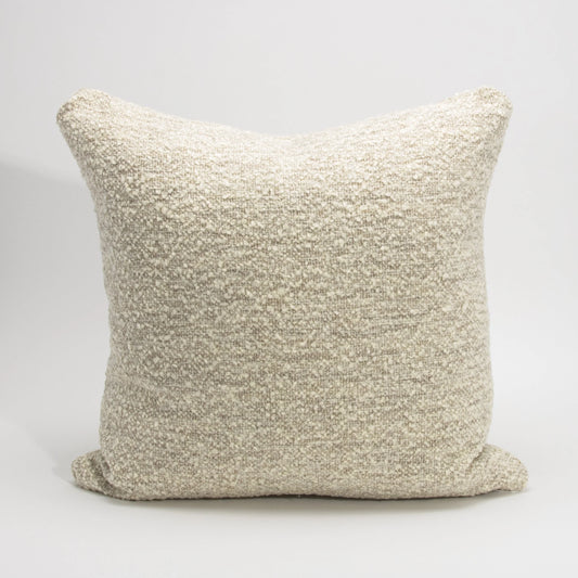 Cream-Grey Textured Pillow By MOGUL