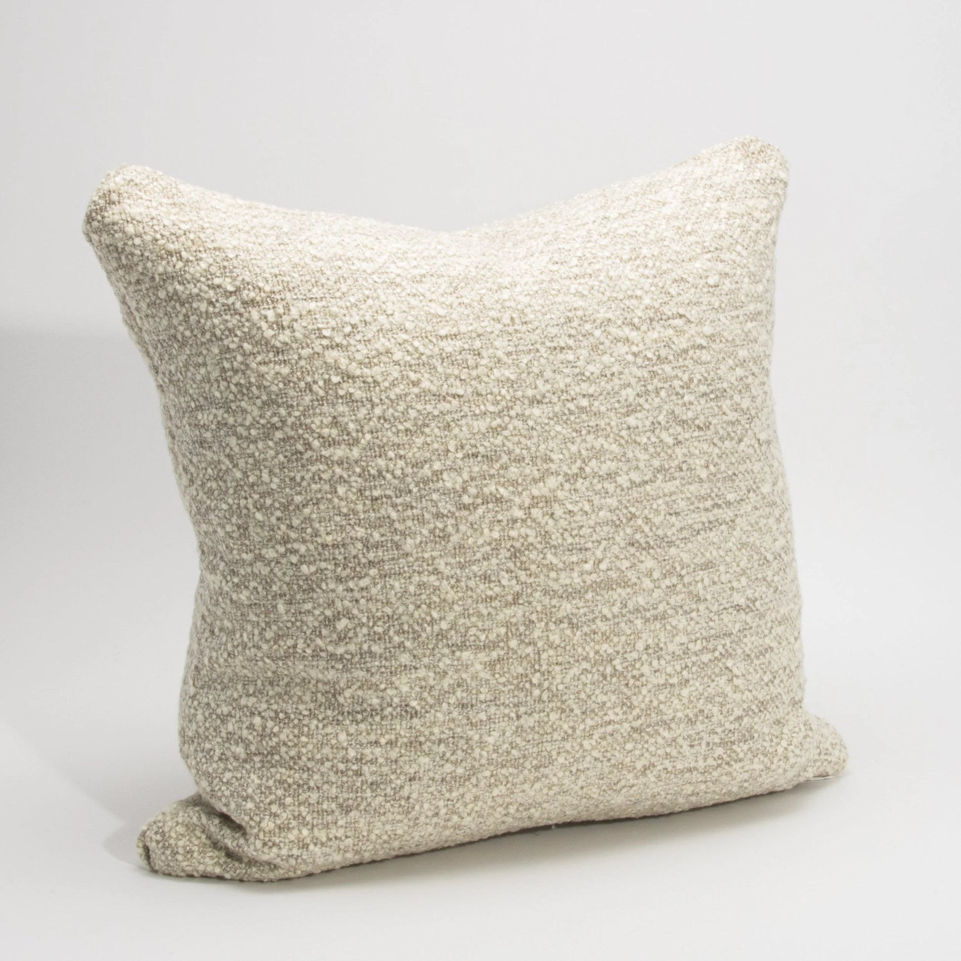Cream-Grey Textured Pillow By MOGUL