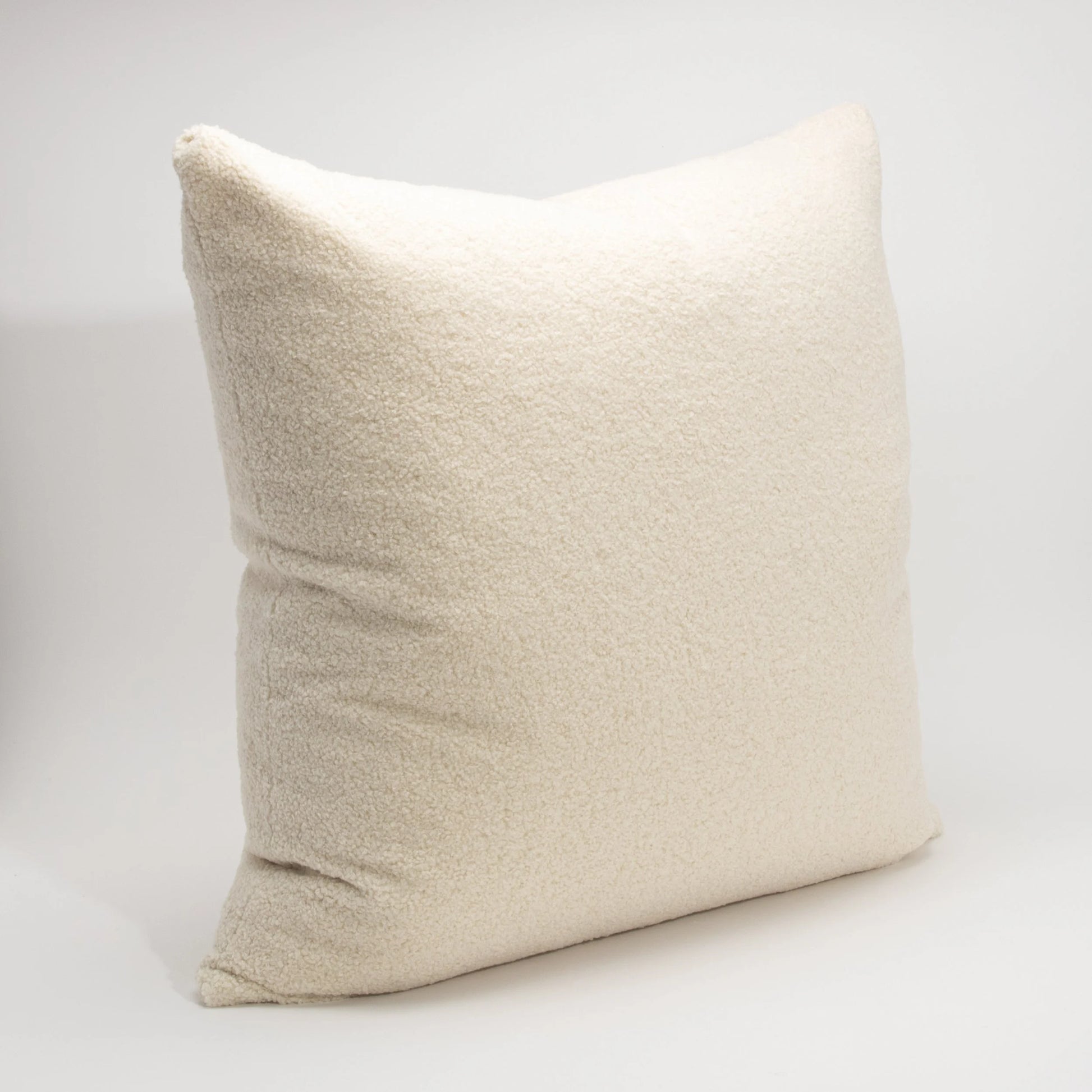 Cream Textured Euro Pillow by MOGUL