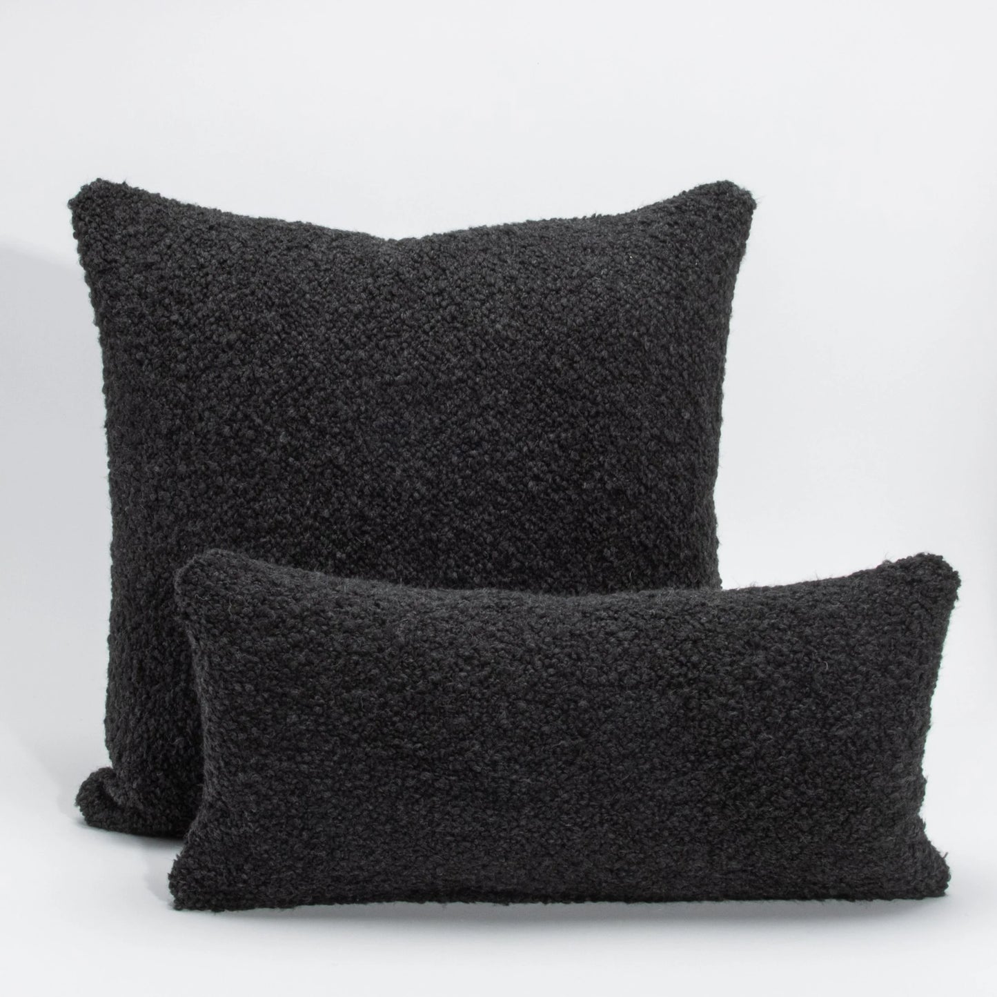 Charcoal Boucle Kidney Pillow By MOGUL