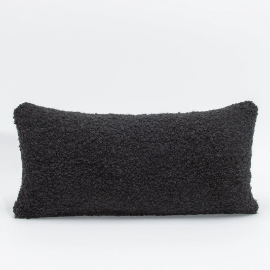 Charcoal Boucle Kidney Pillow By MOGUL