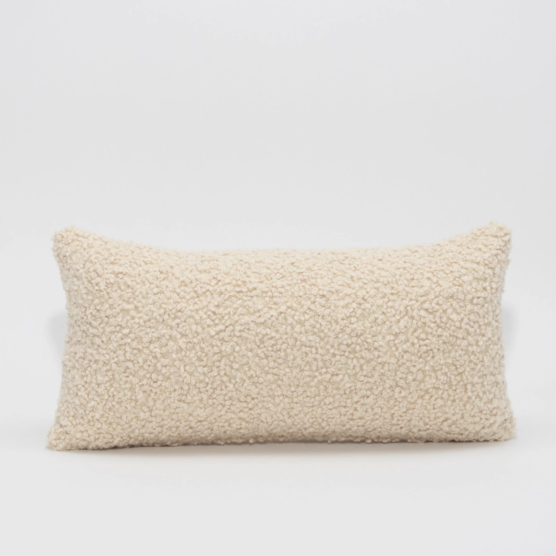 Cream Boucle Kidney Pillow By MOGUL