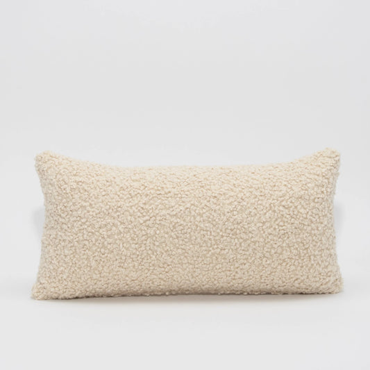 Cream Boucle Kidney Pillow By MOGUL