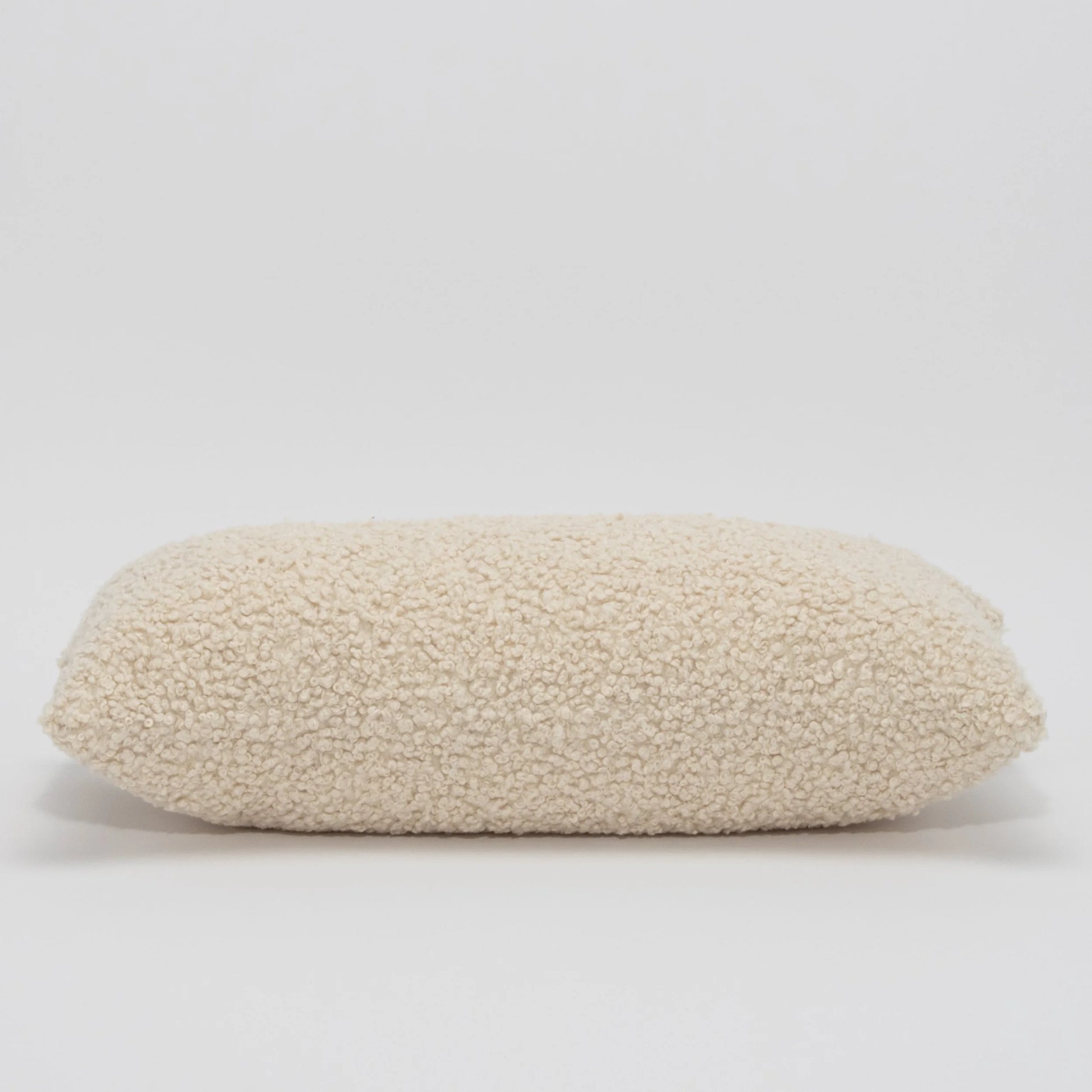 Cream Boucle Kidney Pillow By MOGUL