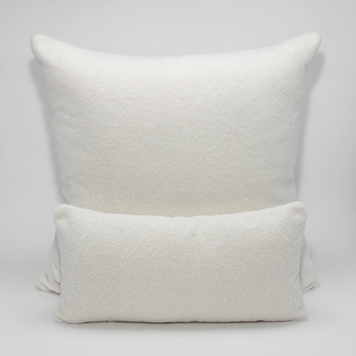 White Textured Kidney Pillow By MOGUL