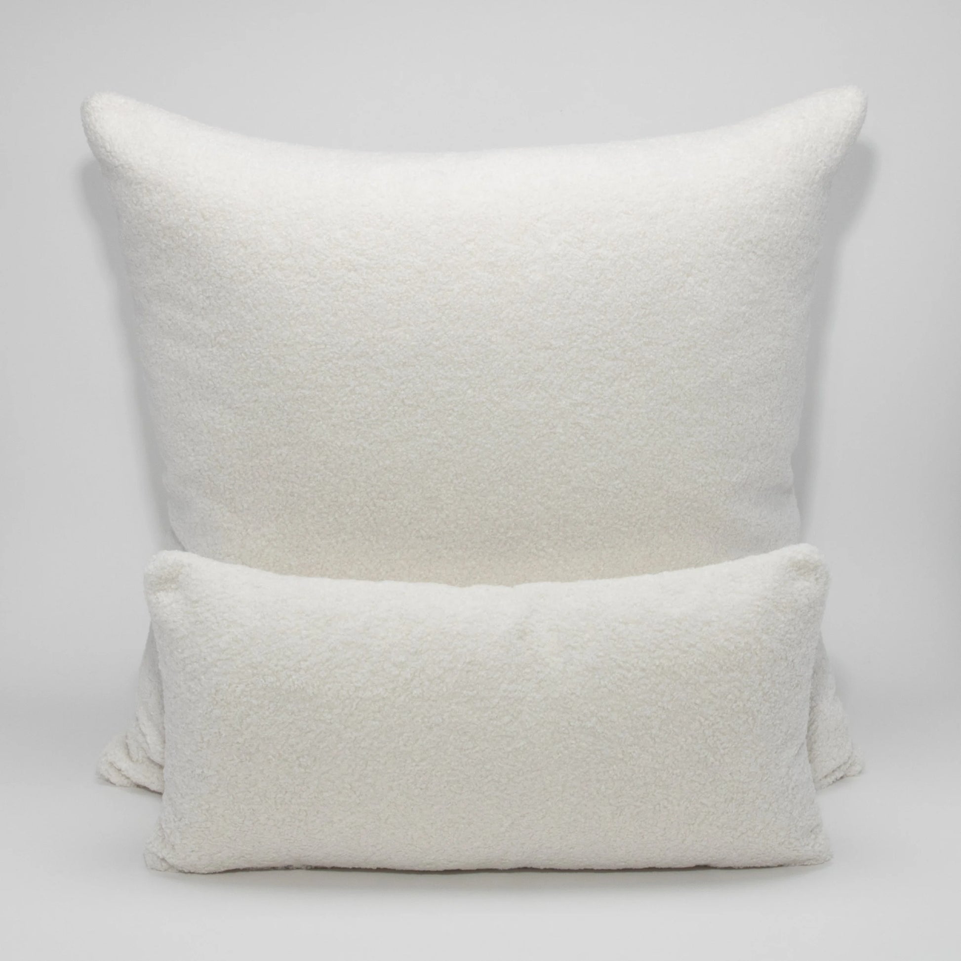 White Textured Kidney Pillow By MOGUL