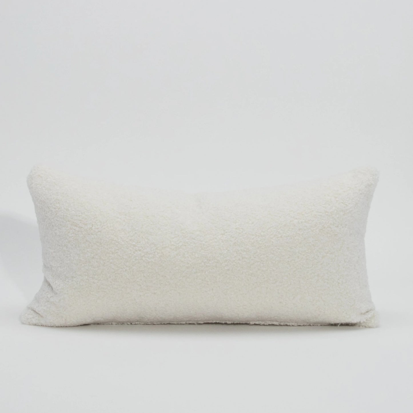 White Textured Kidney Pillow By MOGUL