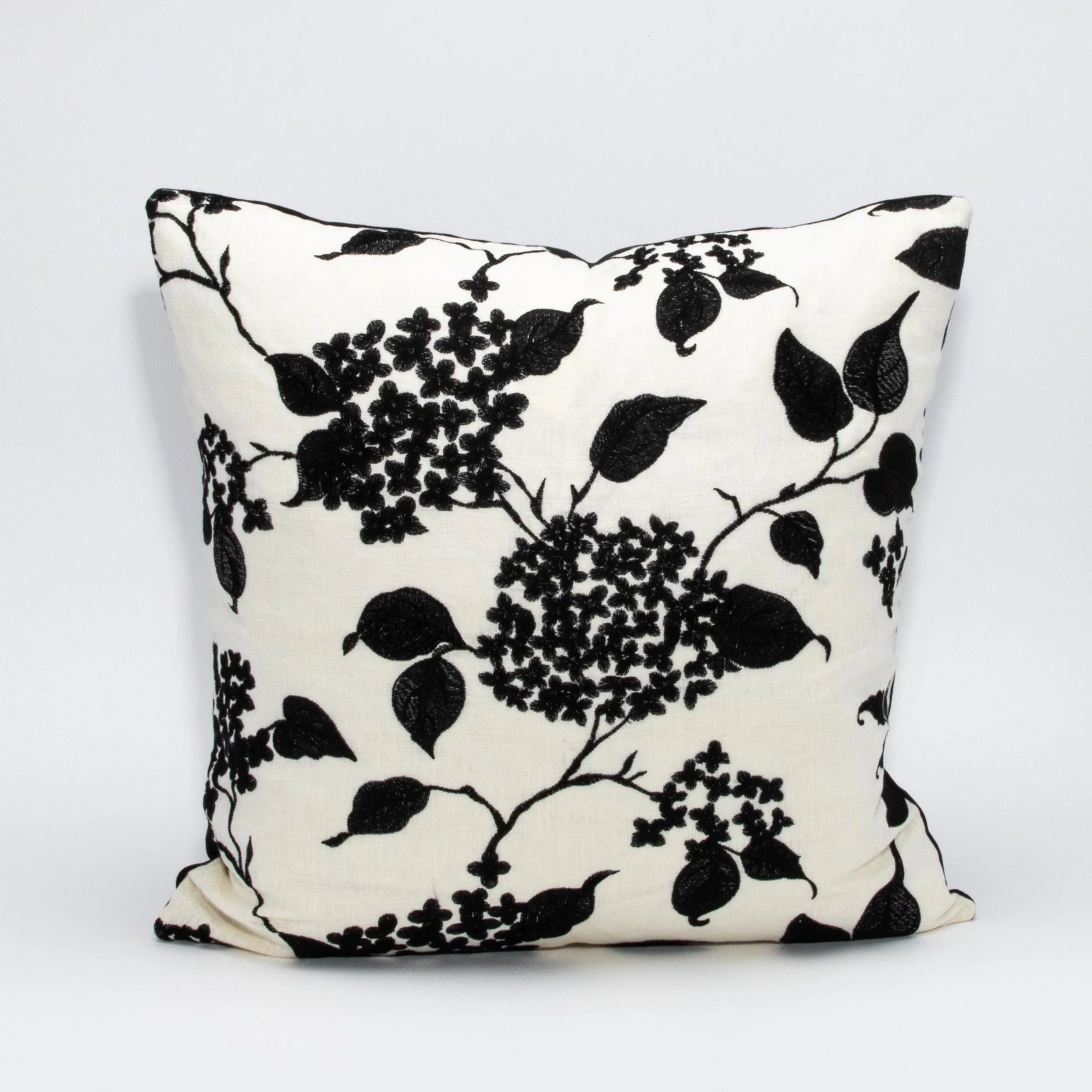 Black and White Floral Pillow By MOGUL