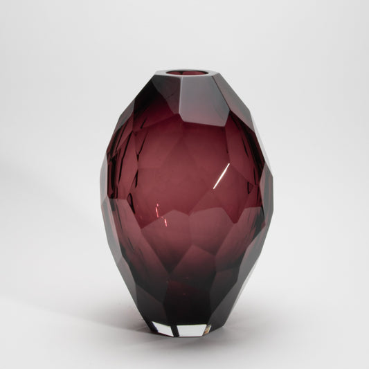 Murano Barrel Vase in Amethyst