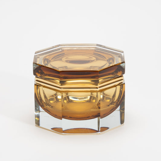 Murano Box in Tobacco with Brass Fittings