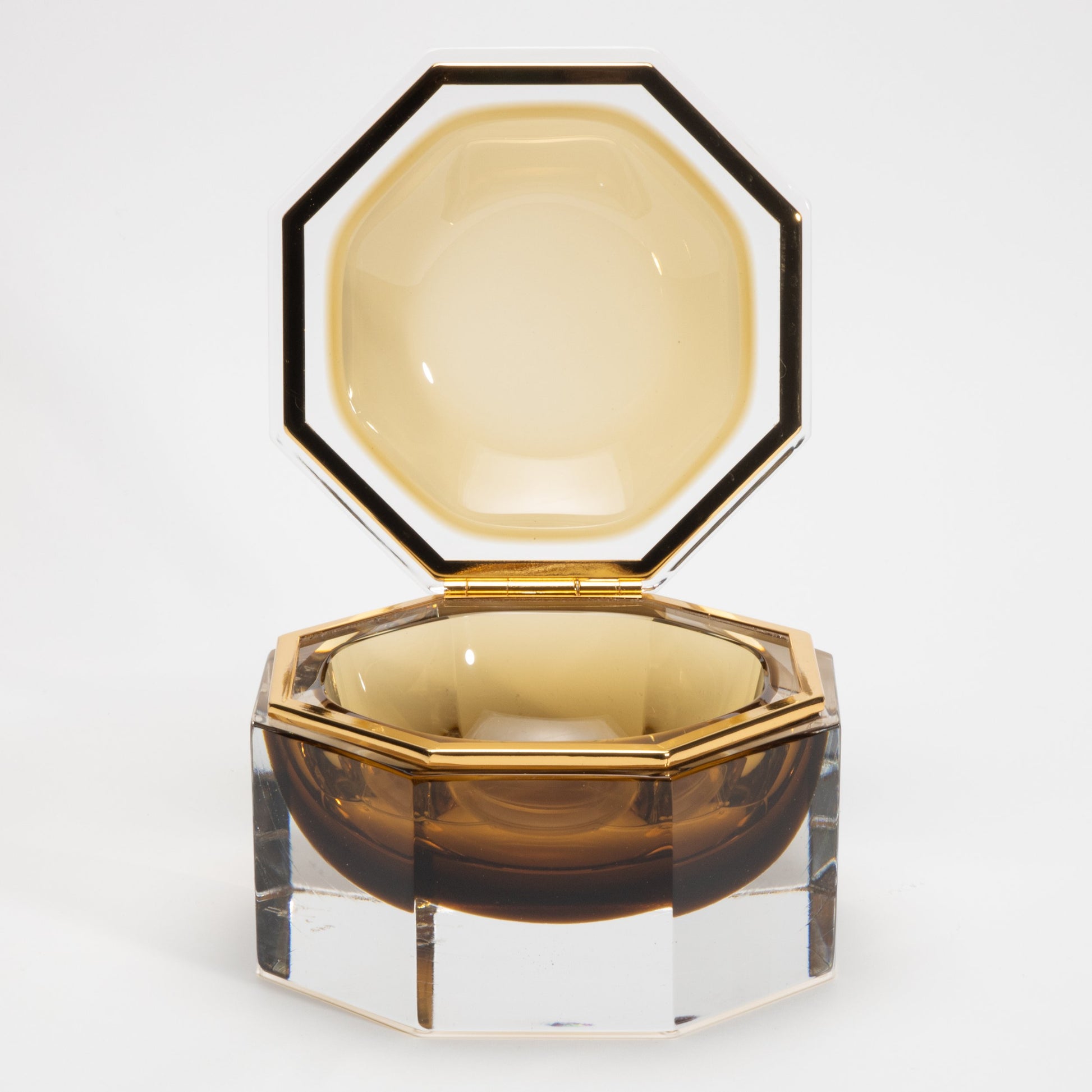 Murano Giant Box in Tobacco with Brass Fittings