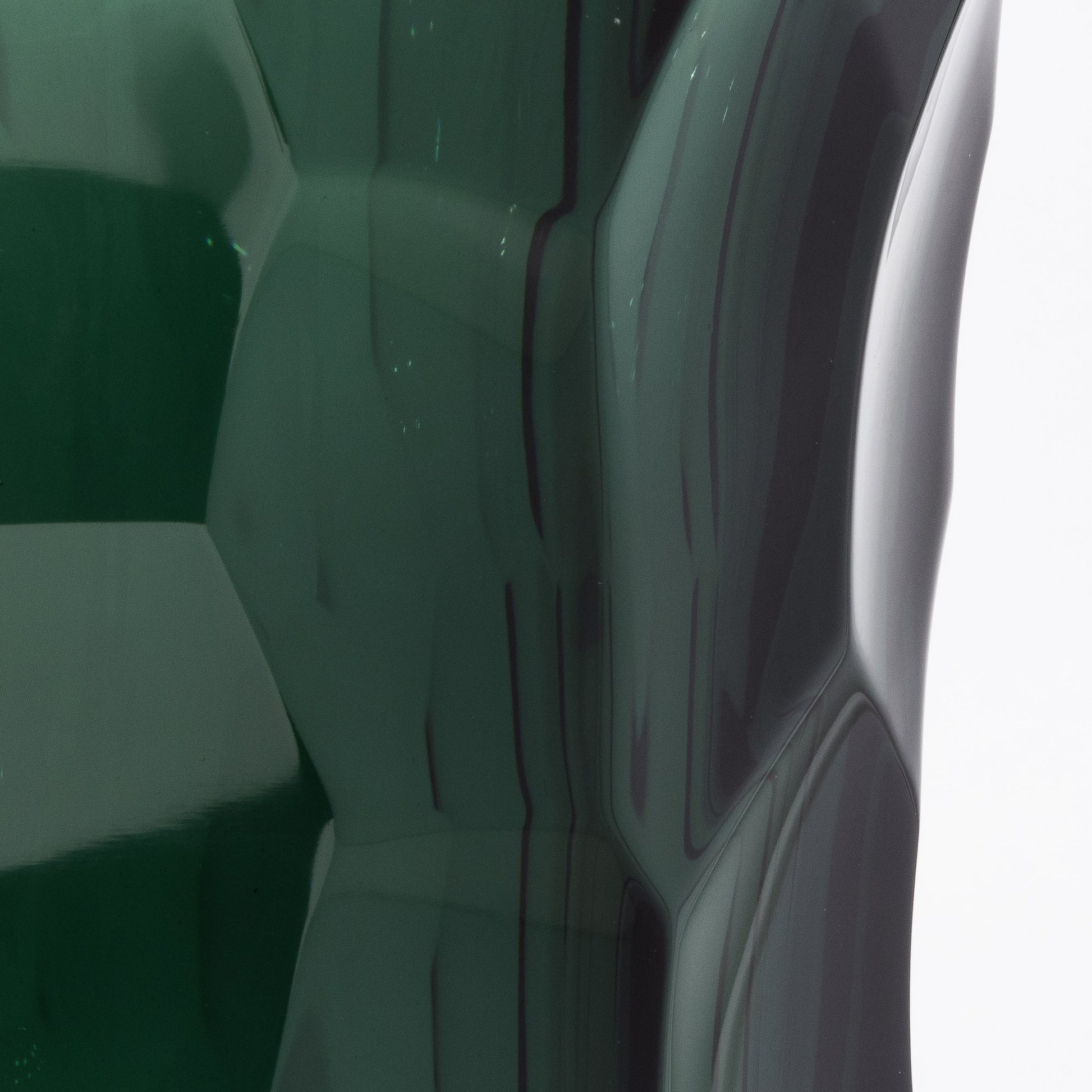 Murano Faceted Vase in Eucalyptus Green