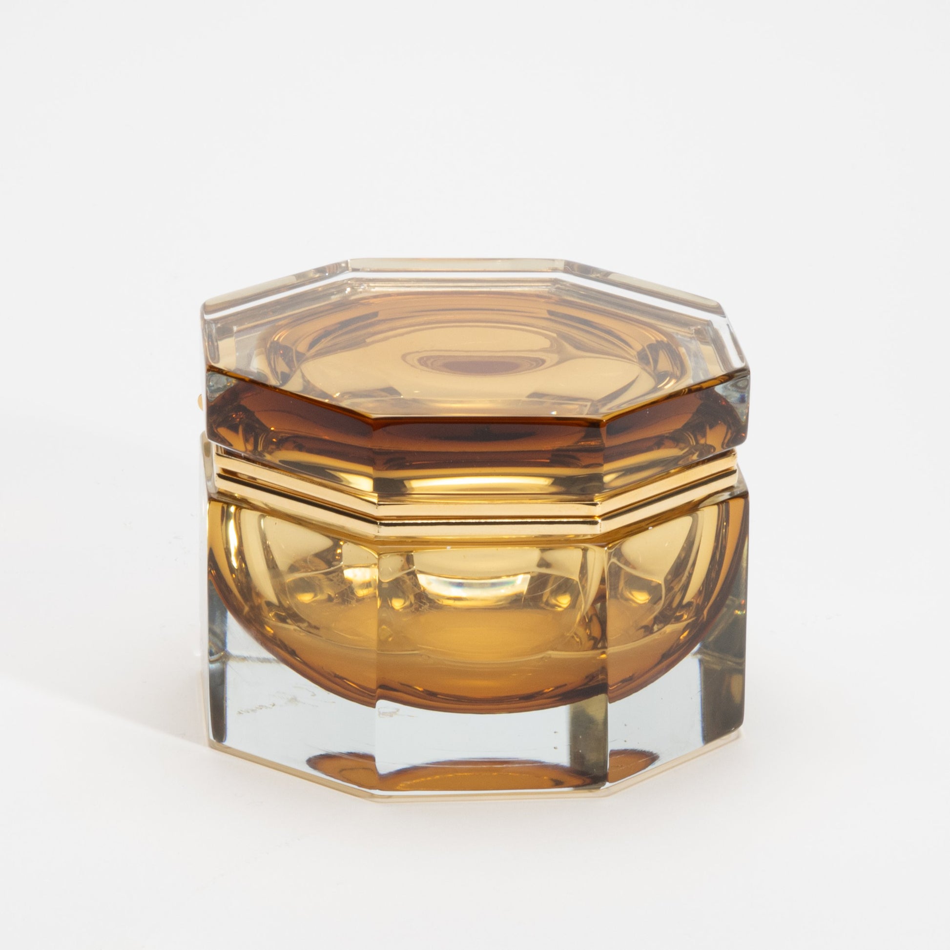 Murano Box in Tobacco with Brass Fittings