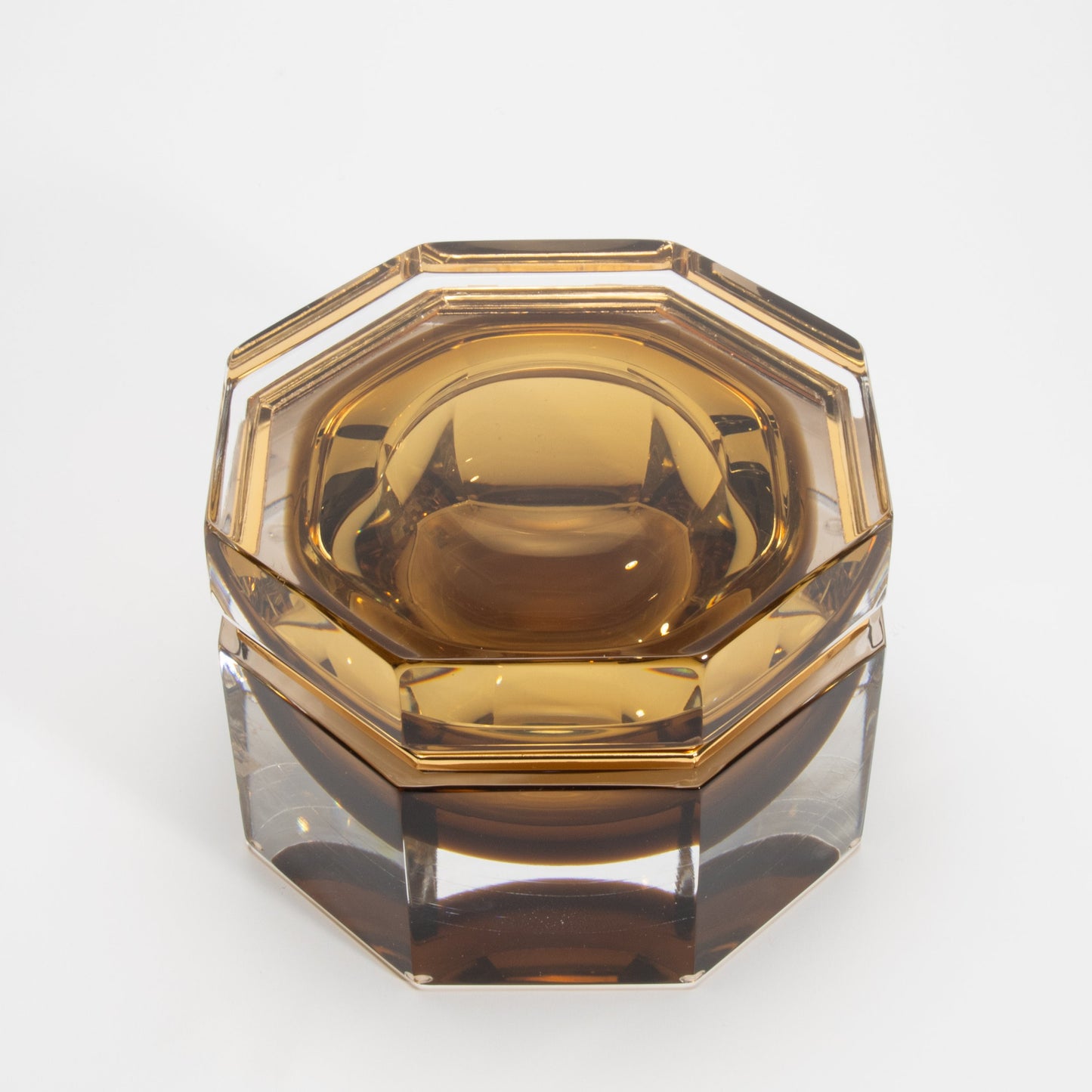 Murano Giant Box in Tobacco with Brass Fittings