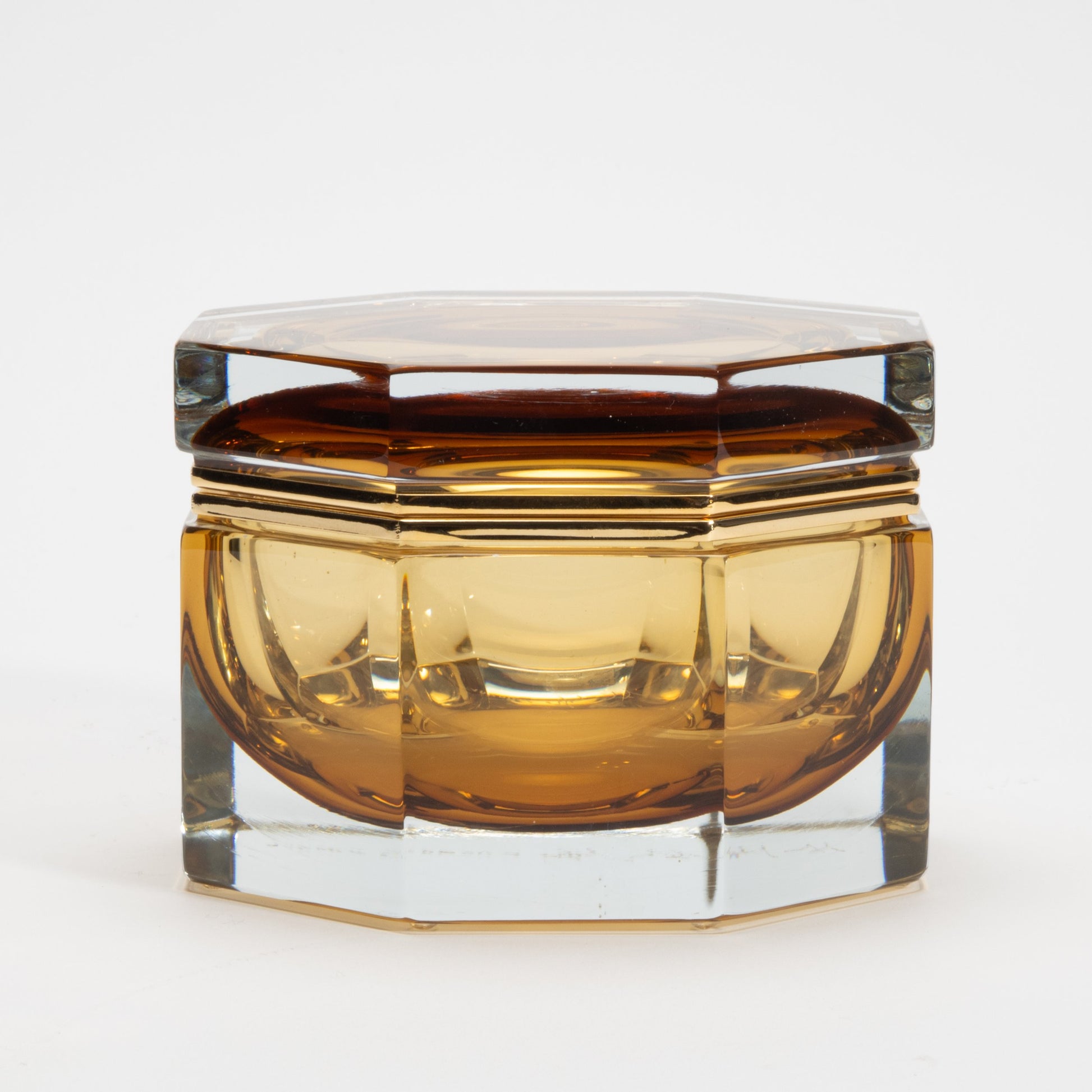 Murano Box in Tobacco with Brass Fittings