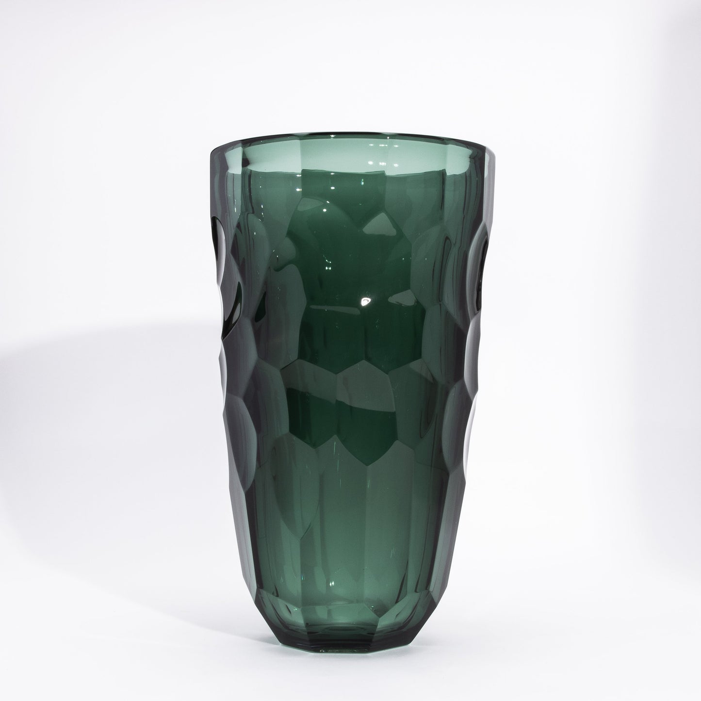 Murano Faceted Vase in Eucalyptus Green