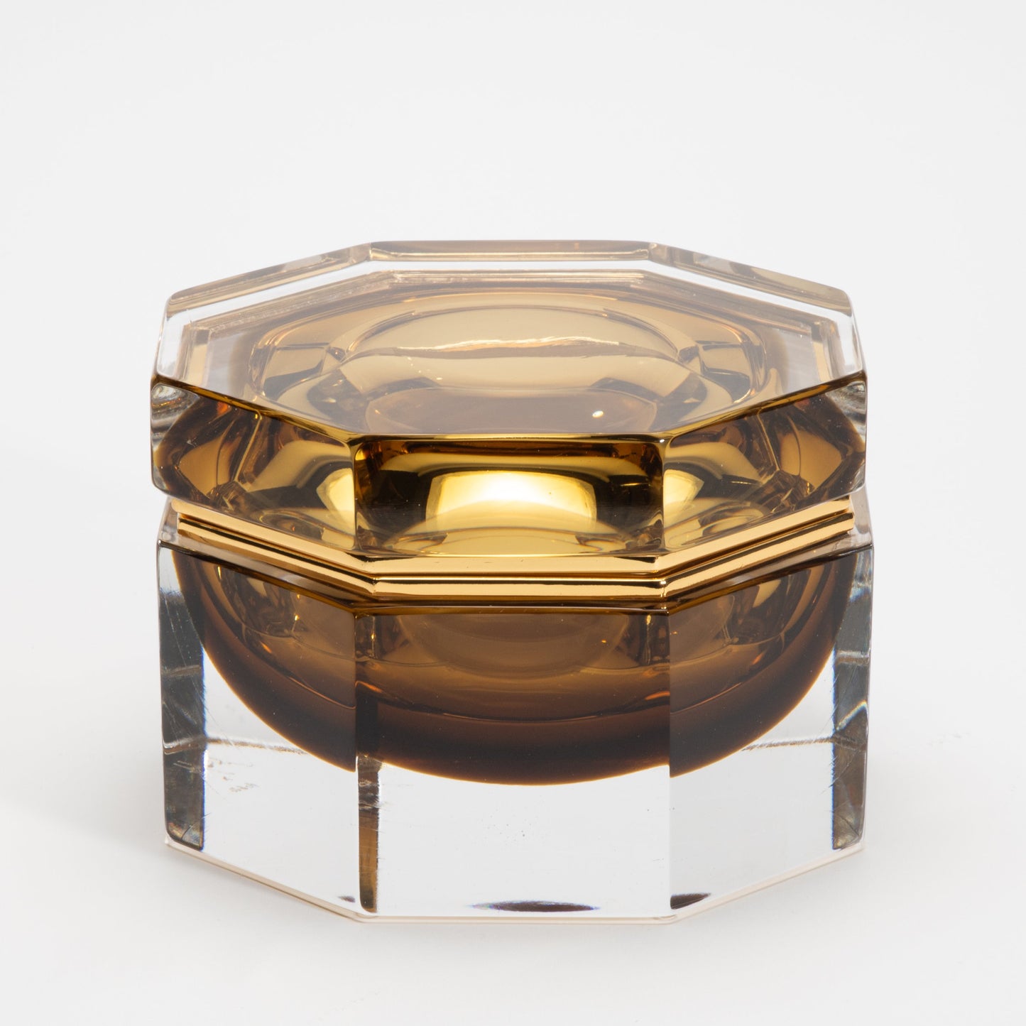 Murano Giant Box in Tobacco with Brass Fittings