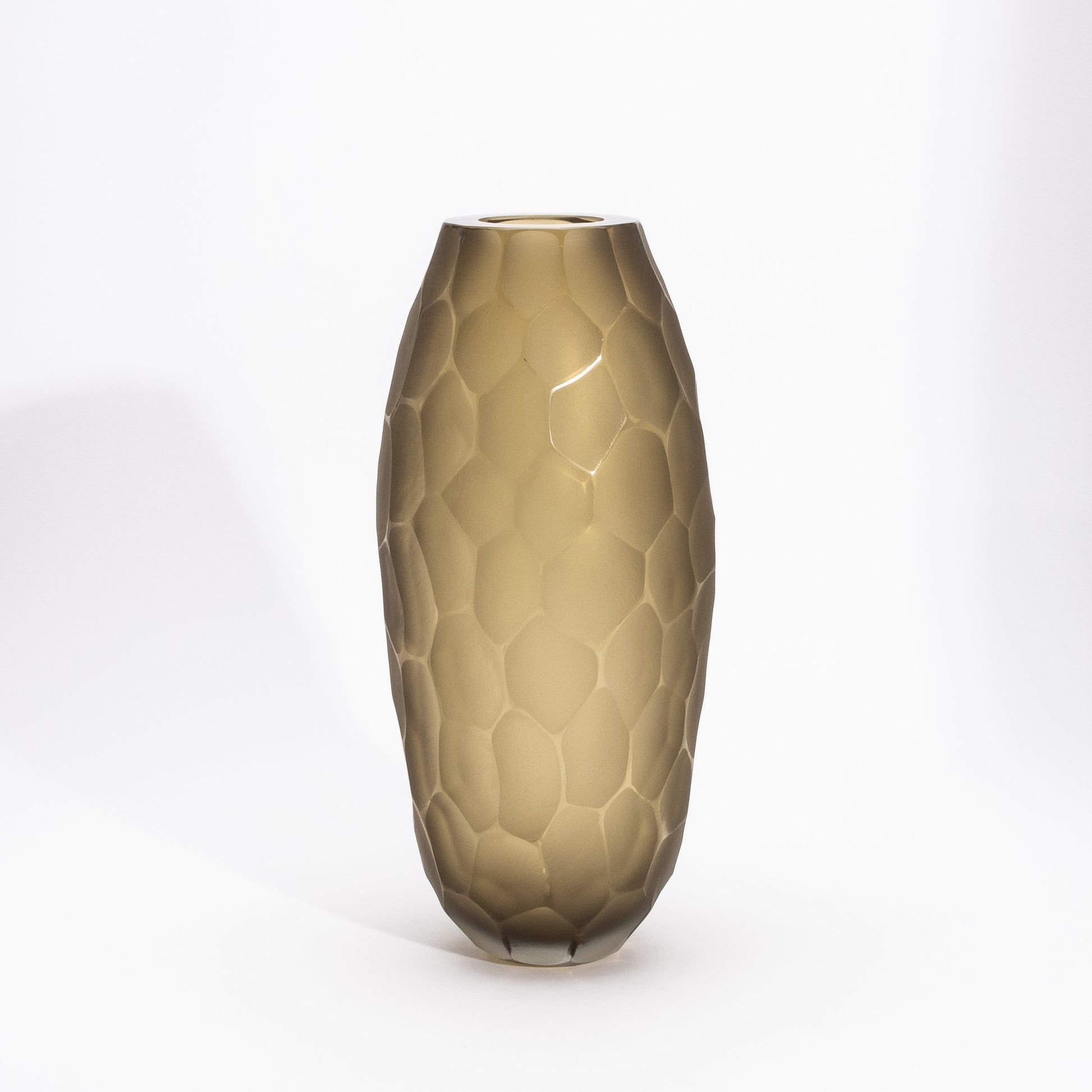 Murano Vase in Olive Green