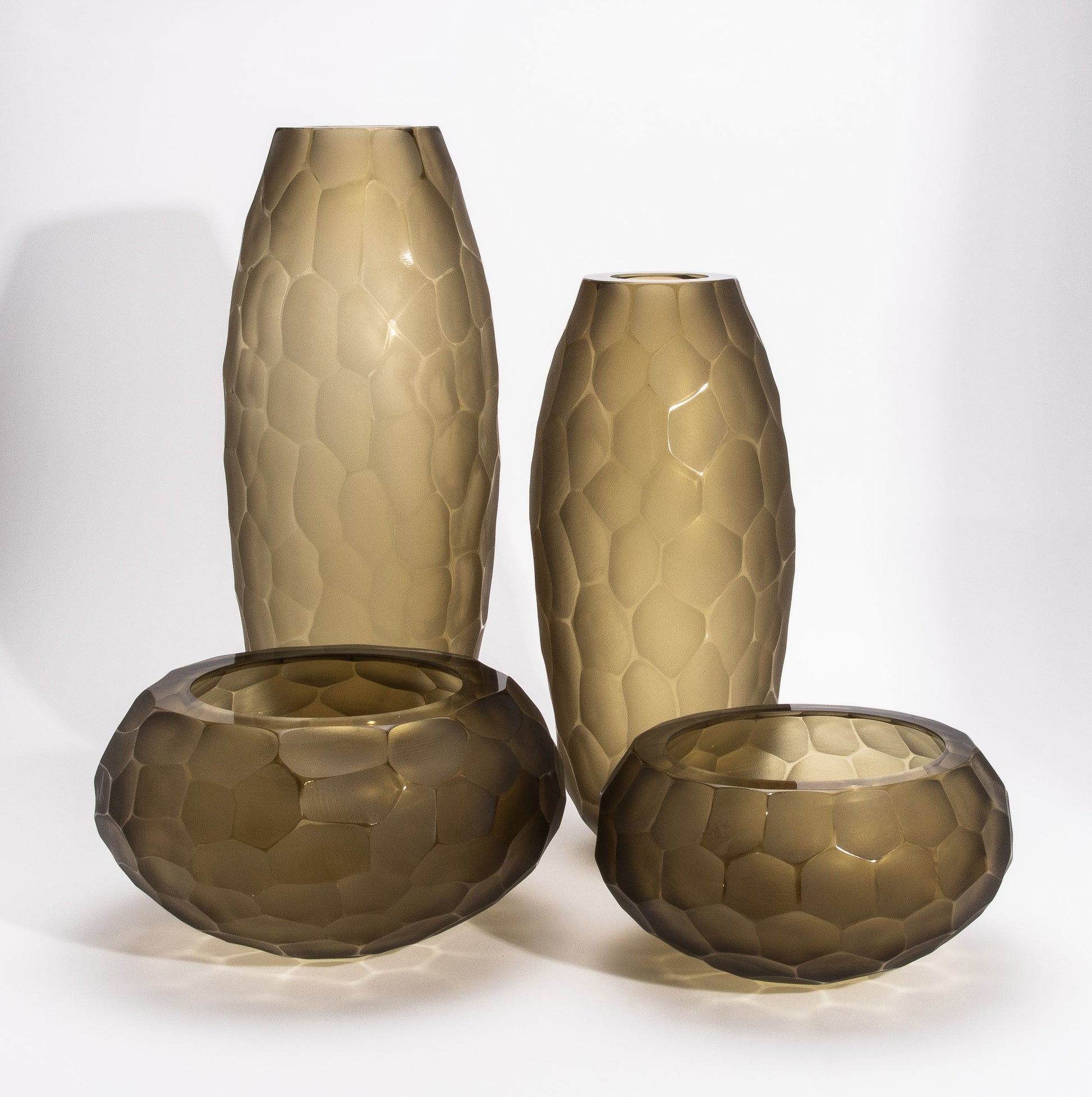 Murano Vase in Olive Green
