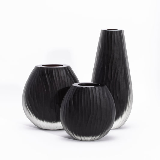 Murano Supreme Vase in Onyx Black