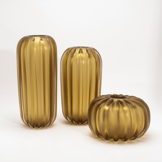 Murano Cactus Vase in Amber