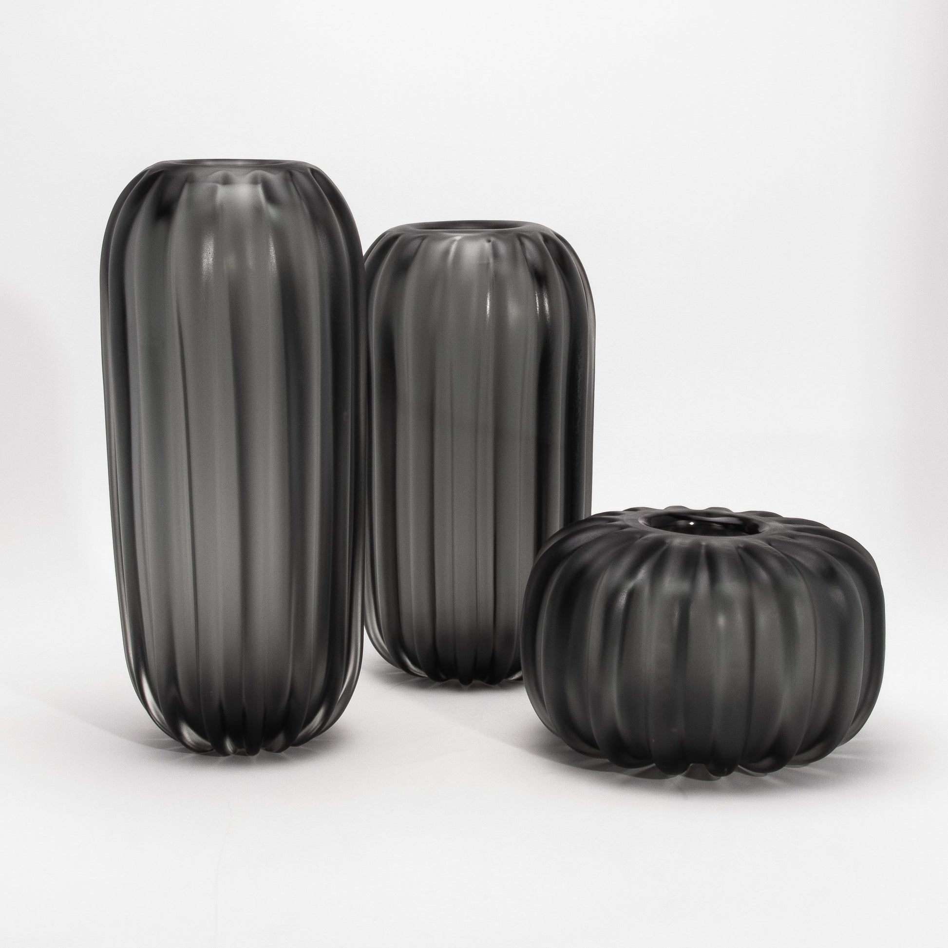 Murano Cactus Vase in Grey