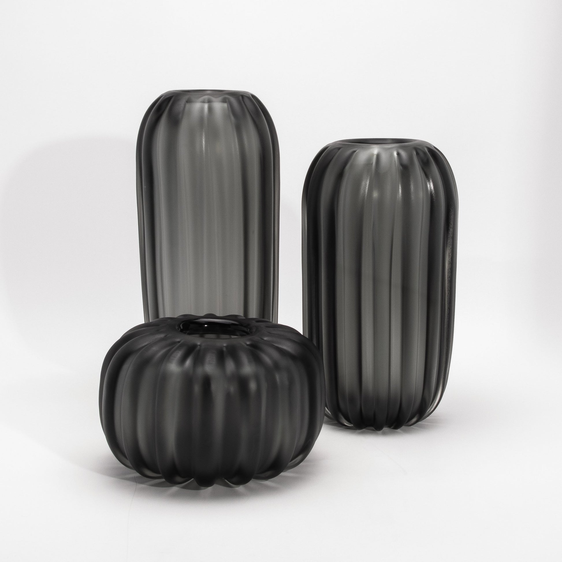 Murano Cactus Vase in Grey