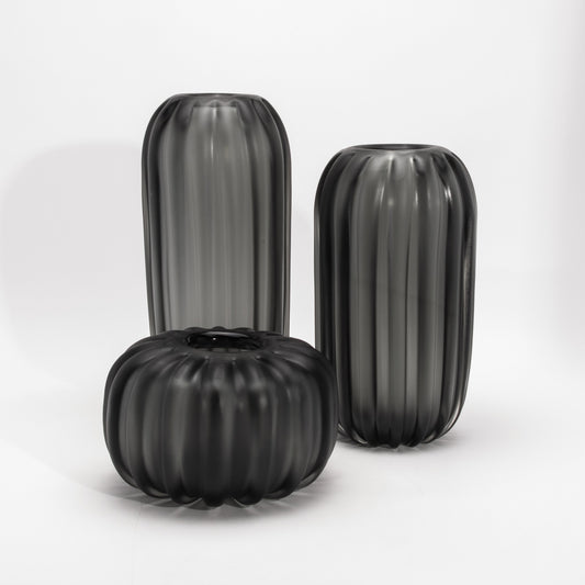Murano Cactus Vase in Grey