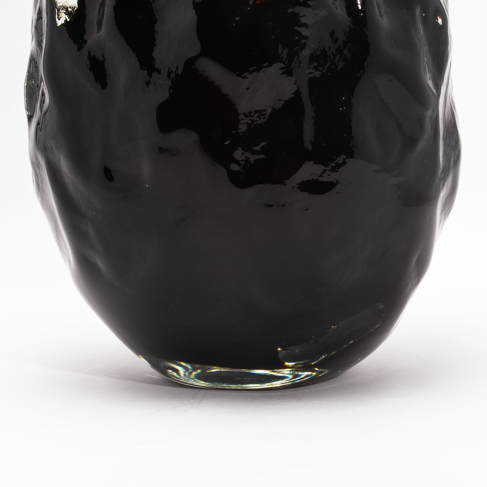 Murano Modern Sculptural Vase in Onyx Black