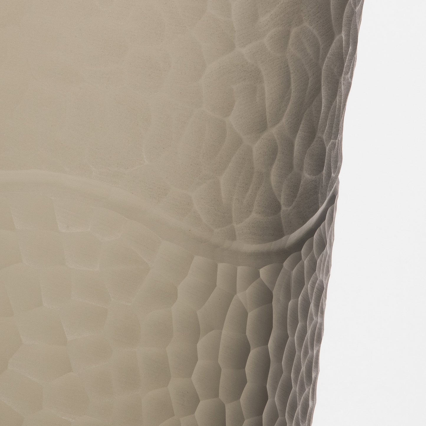 Murano Modern Tall Textural Vase in Smoky Grey