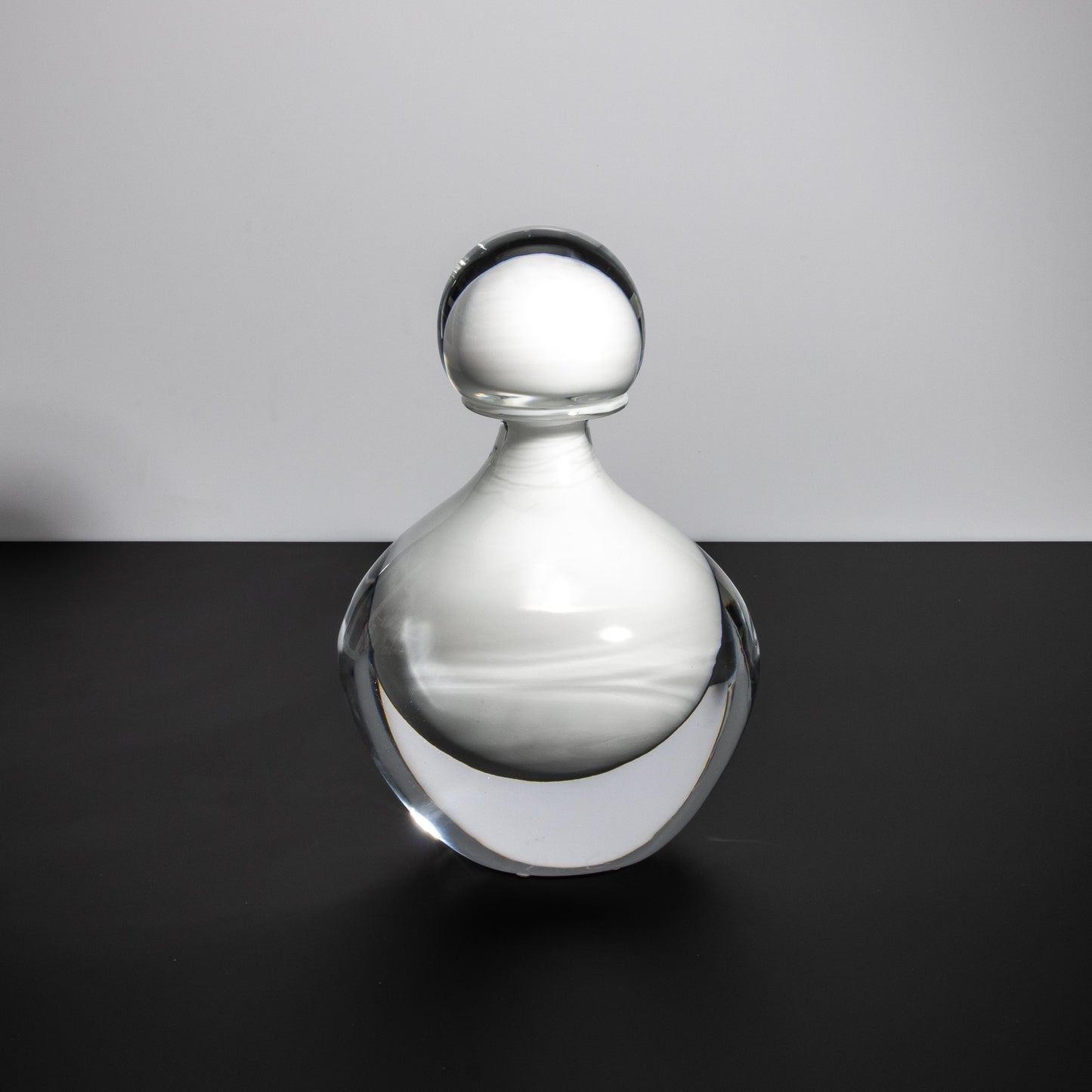 Murano Bottle Crystal White L