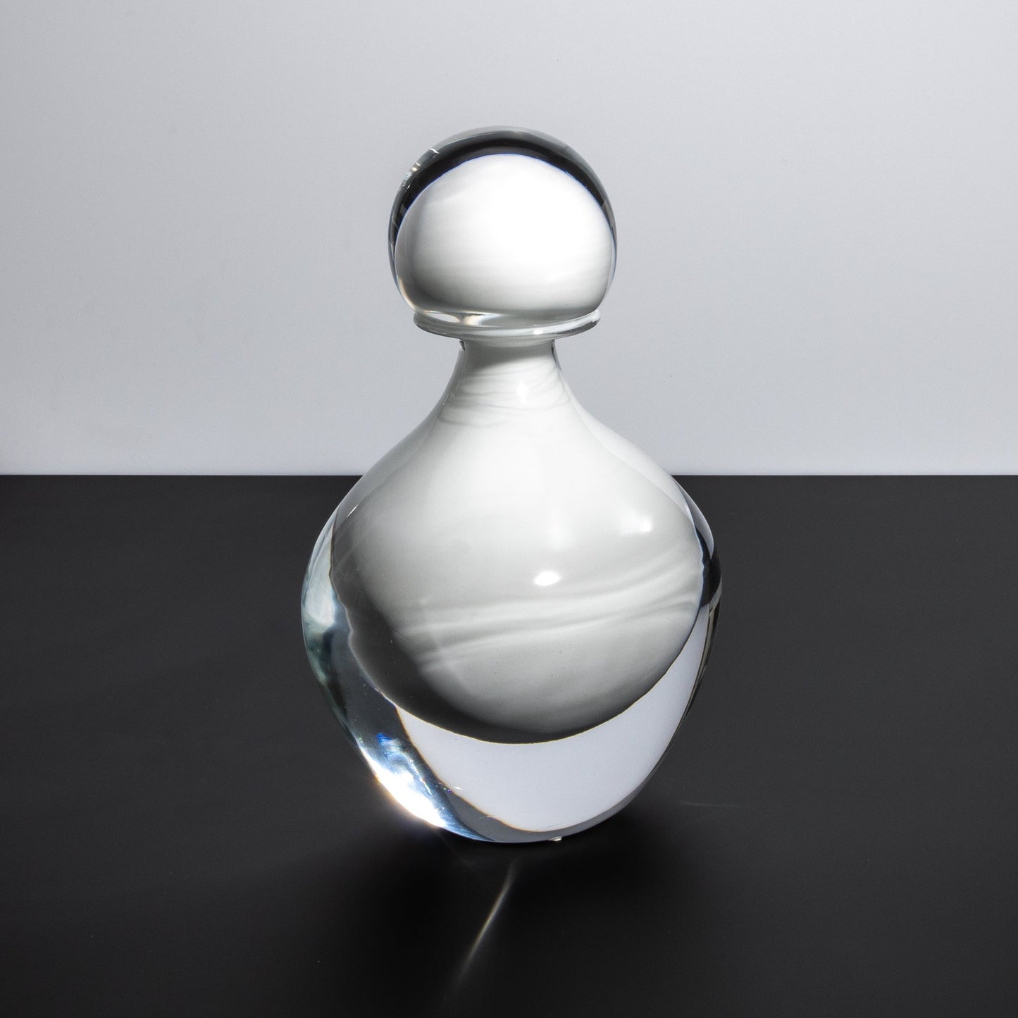 Murano Bottle Crystal White L