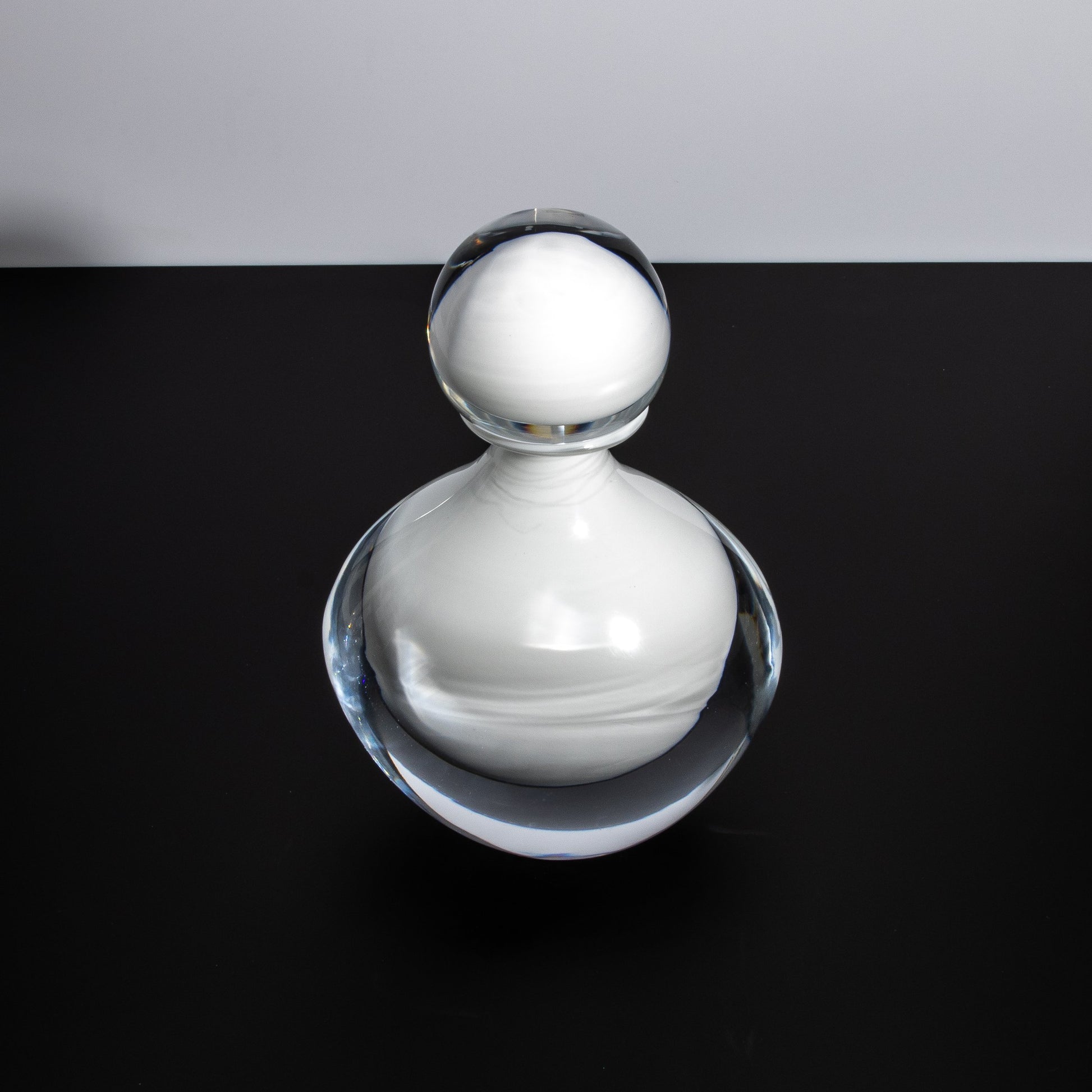 Murano Bottle Crystal White L