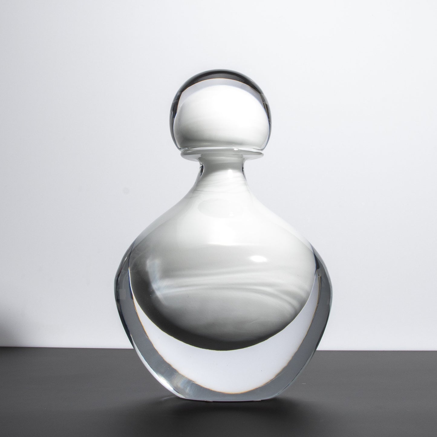 Murano Bottle Crystal White L