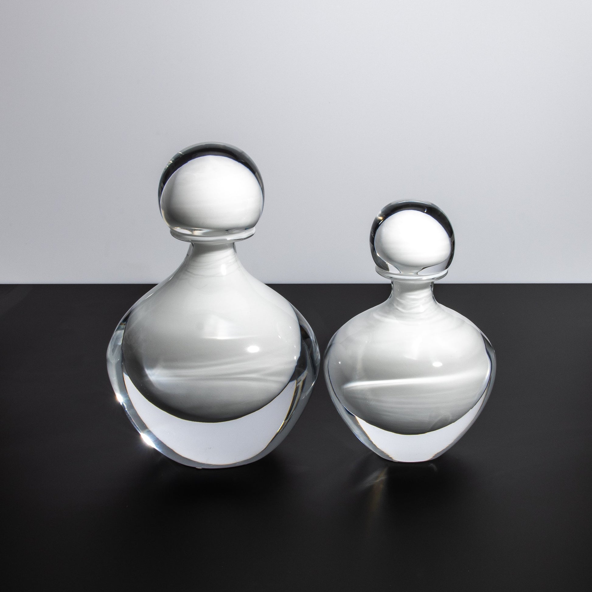 Murano Bottle Crystal White L