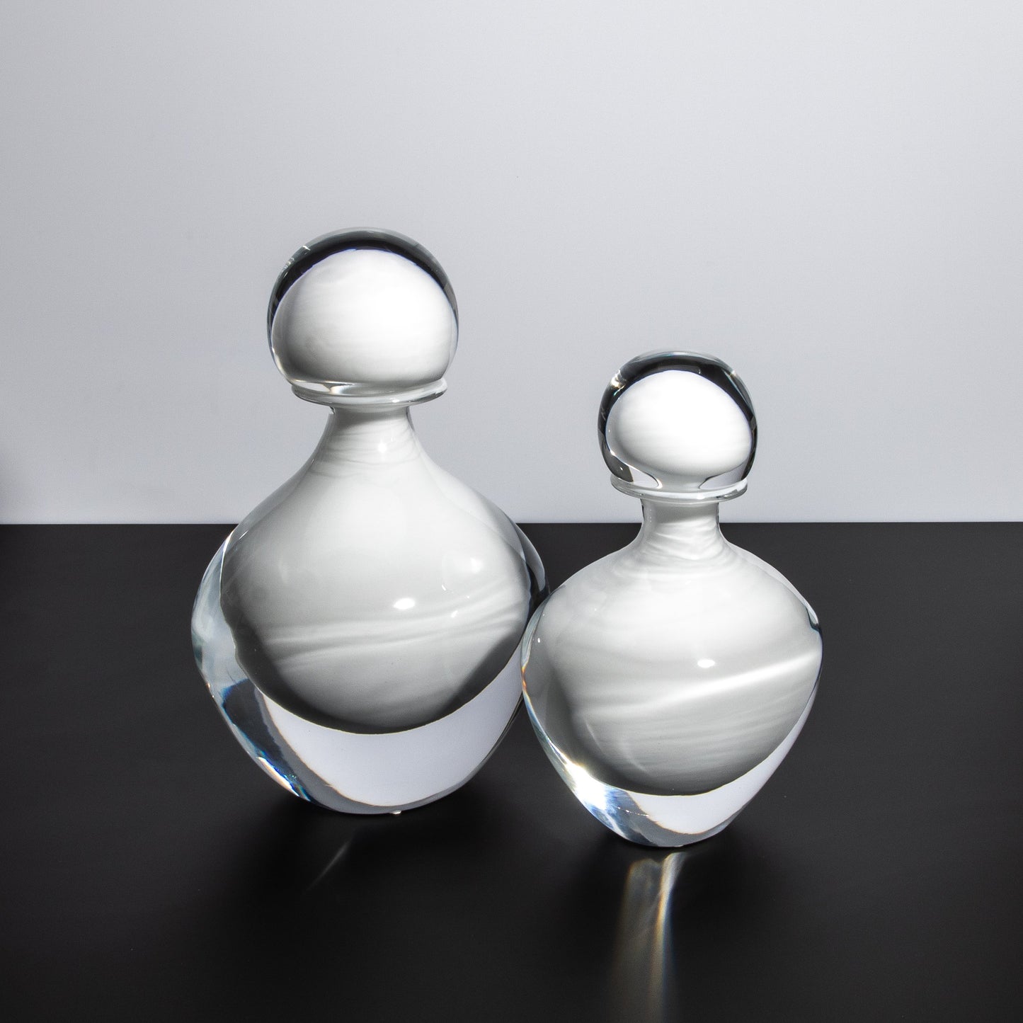 Murano Bottle Crystal White L