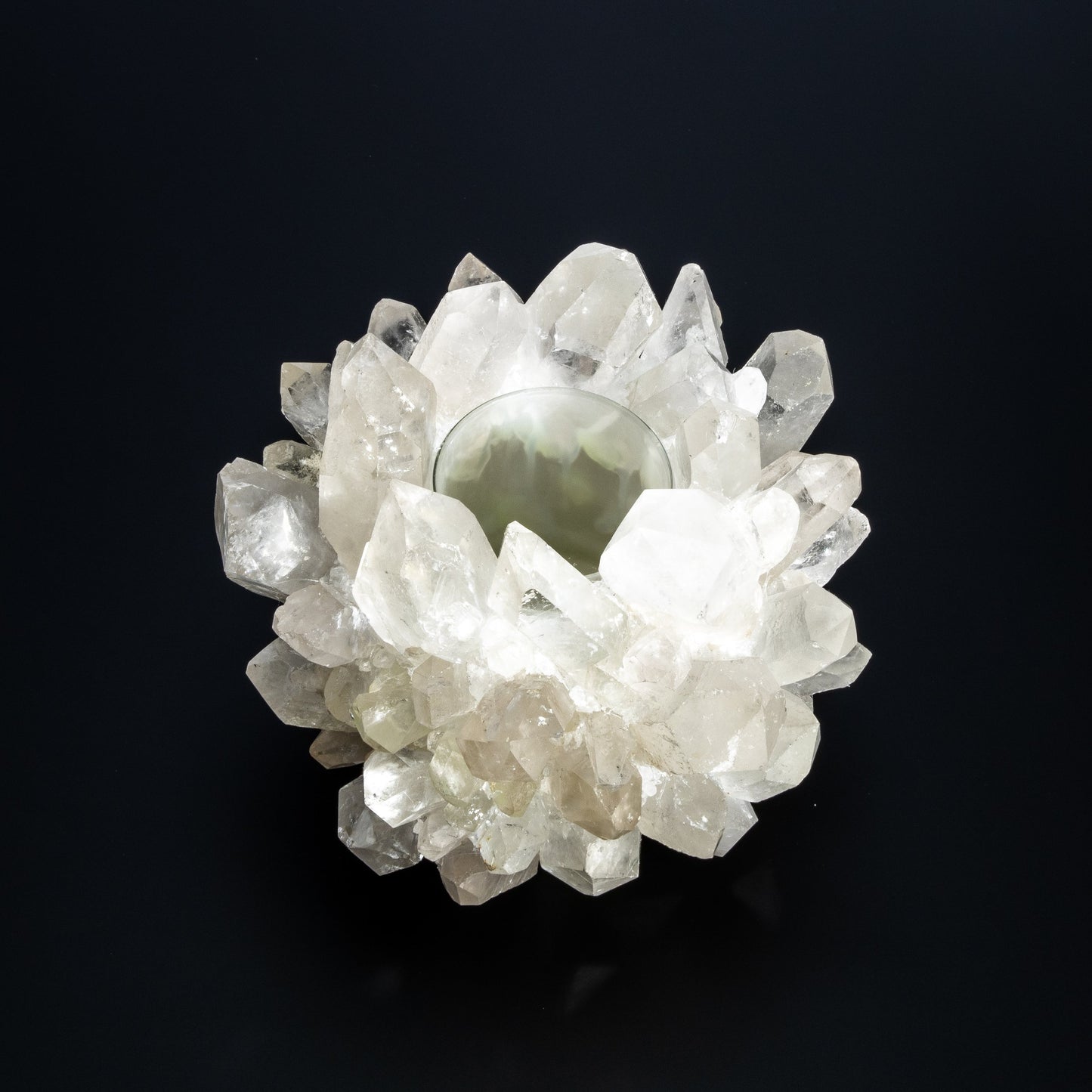 Votive Holder in Clear Quartz Large by Kathryn McCoy