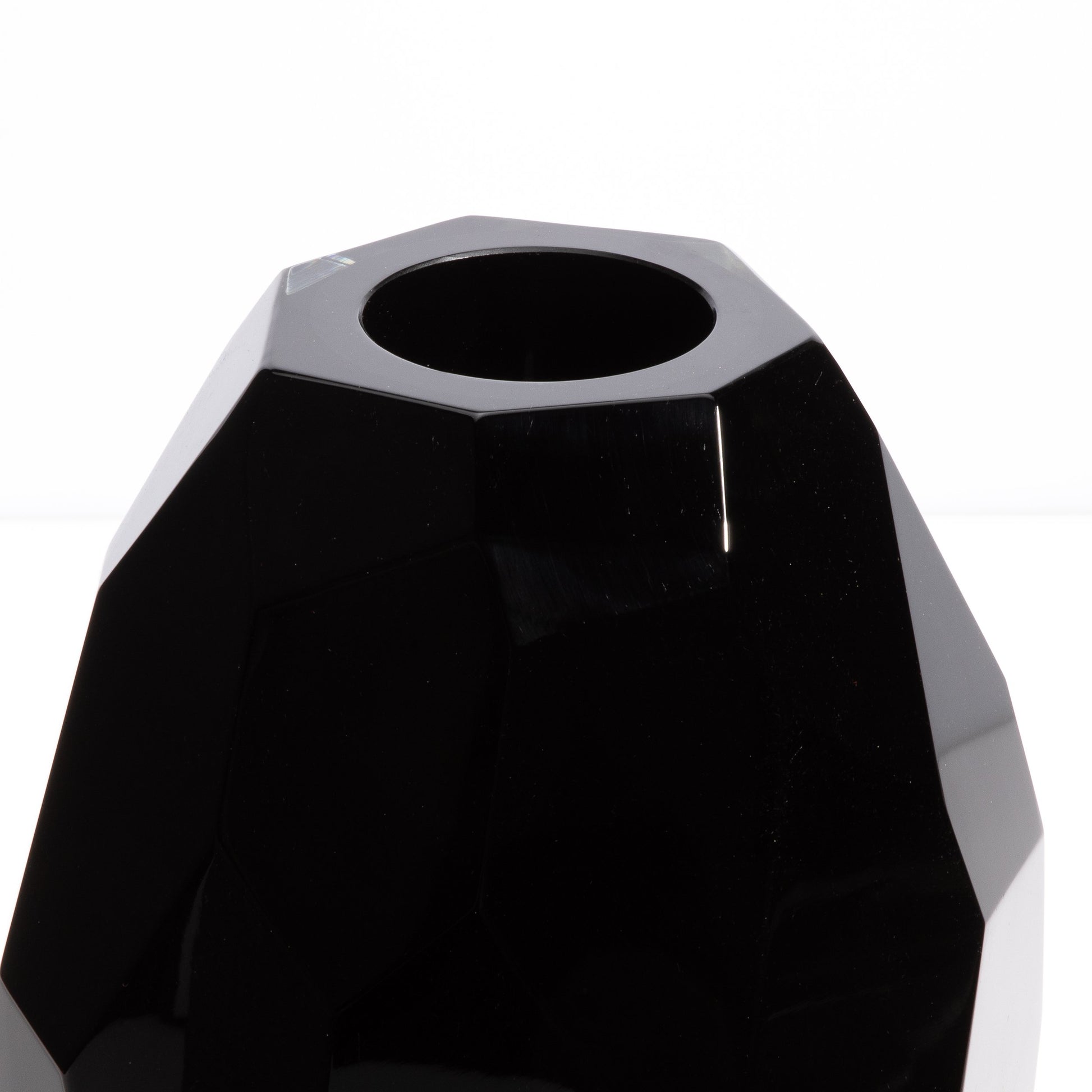Facet Vase Black S