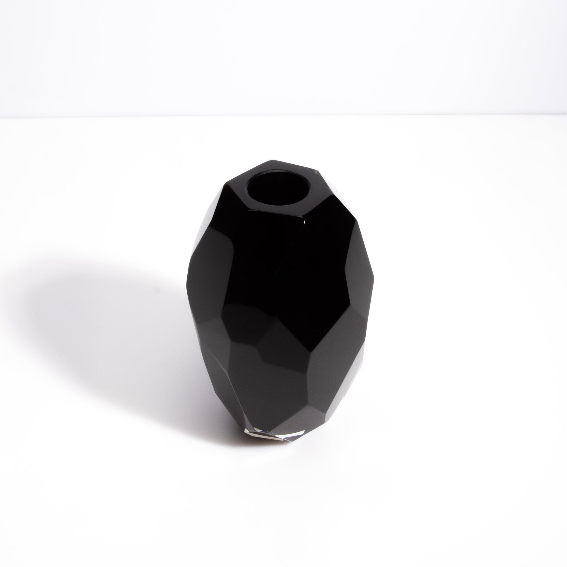 Facet Vase Black S