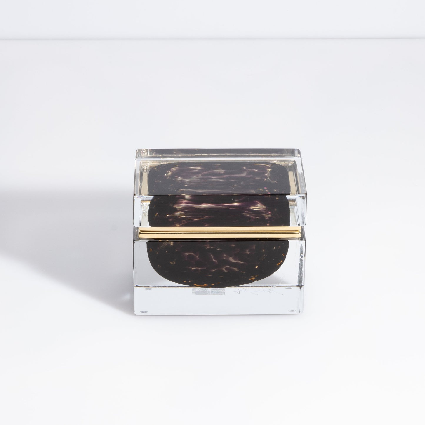 Murano Box with Brass Fittings in Leopard
