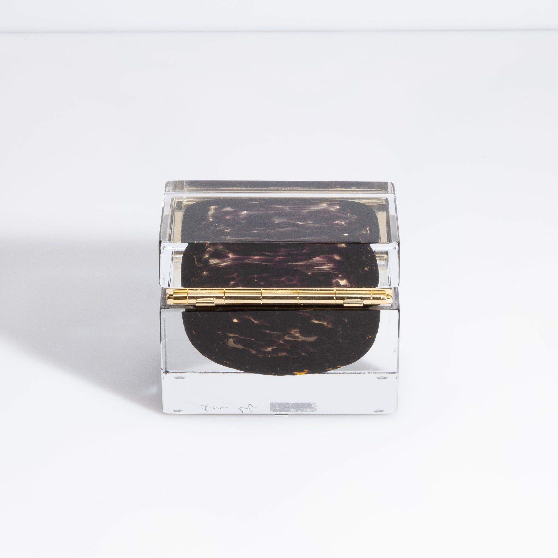 Murano Box with Brass Fittings in Leopard