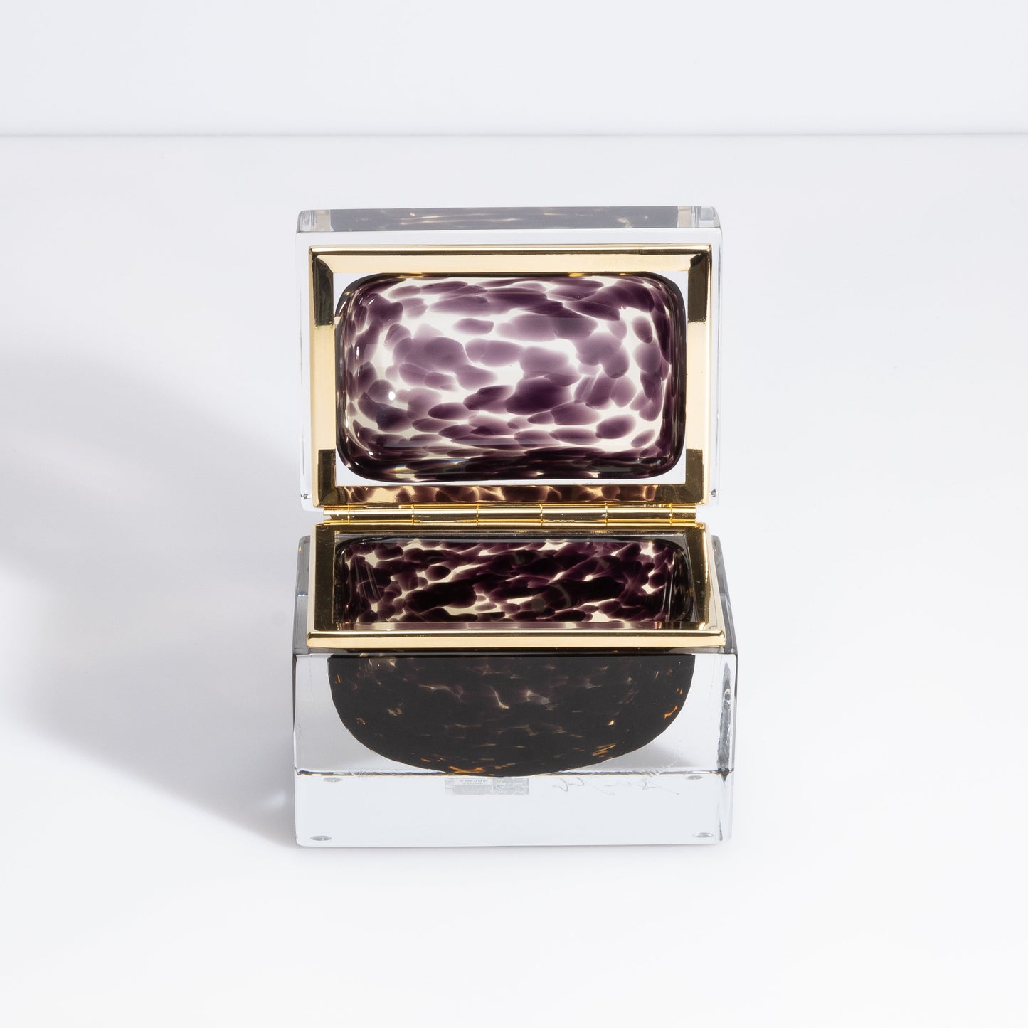 Murano Box with Brass Fittings in Leopard