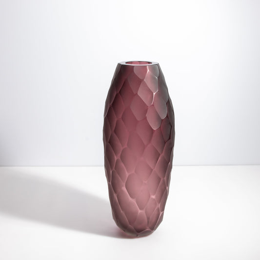 Murano Battuto Vase Tall in Amethyst