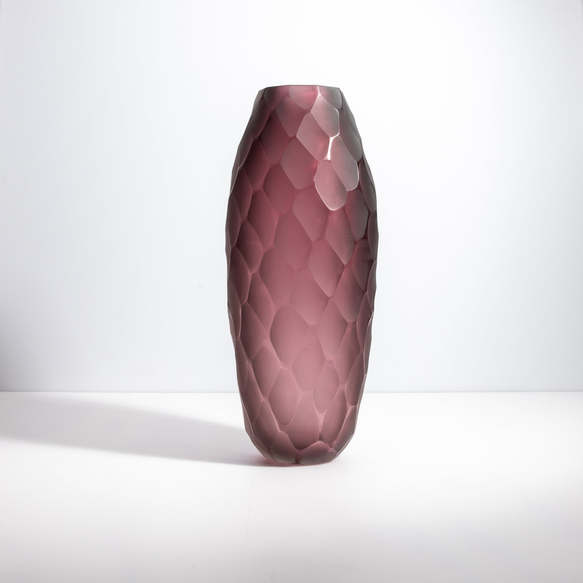 Murano Battuto Vase Tall in Amethyst