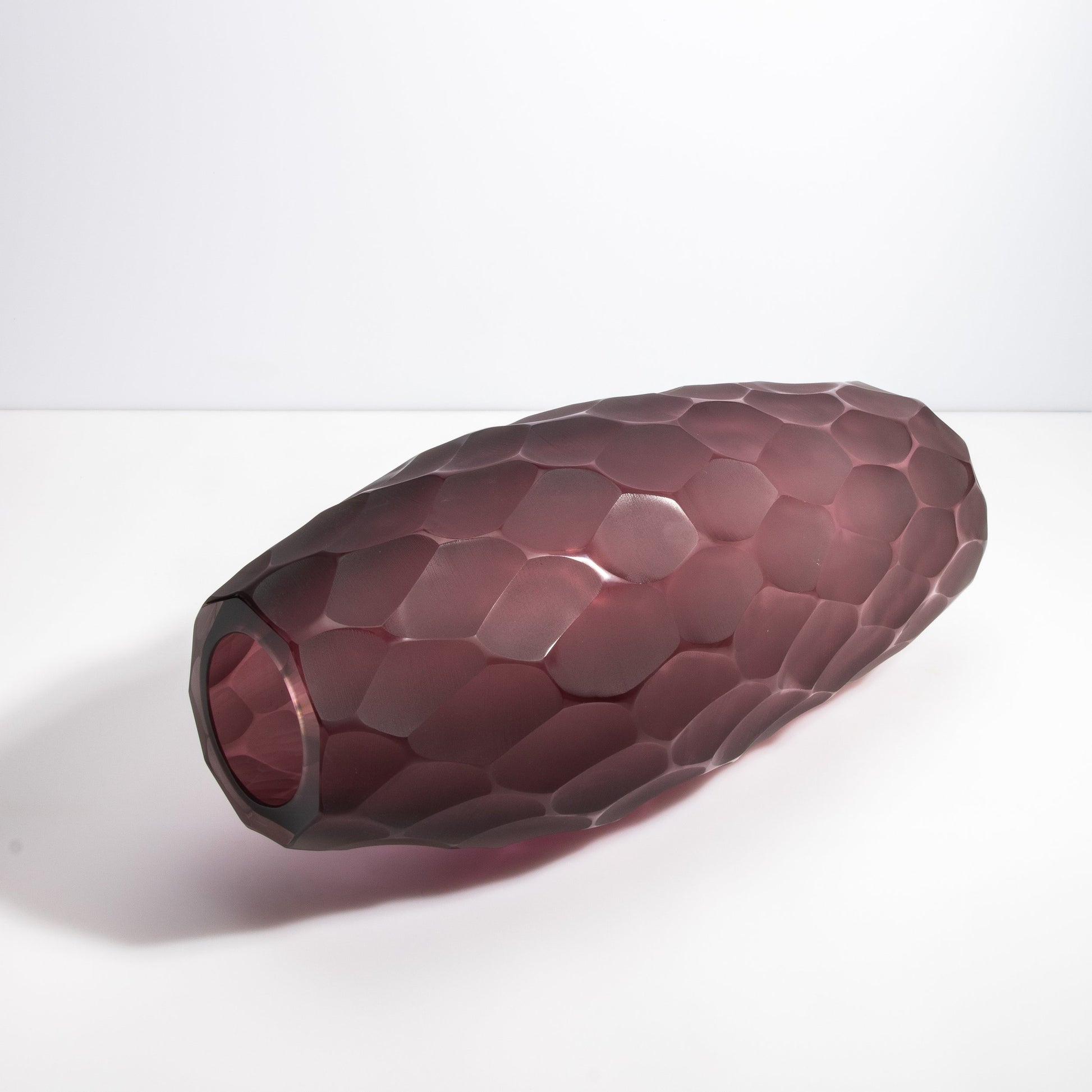 Murano Battuto Vase Tall in Amethyst
