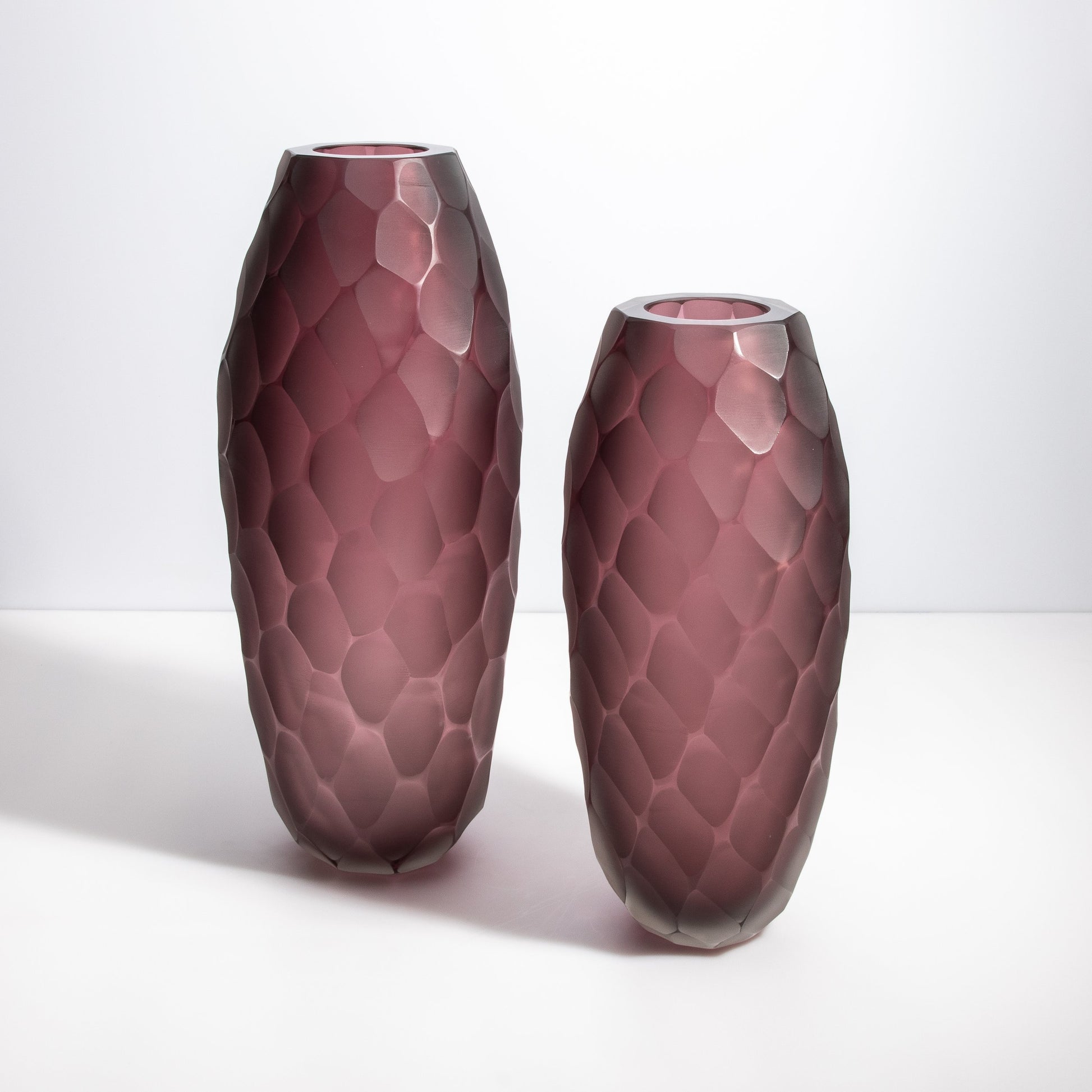 Murano Battuto Vase Tall in Amethyst