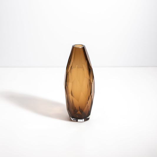 Murano Facet Vase in Tobacco